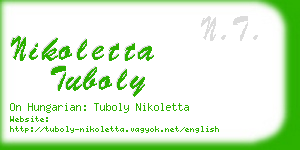 nikoletta tuboly business card